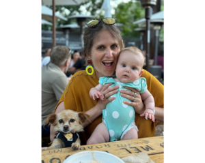 Kirsten holding baby