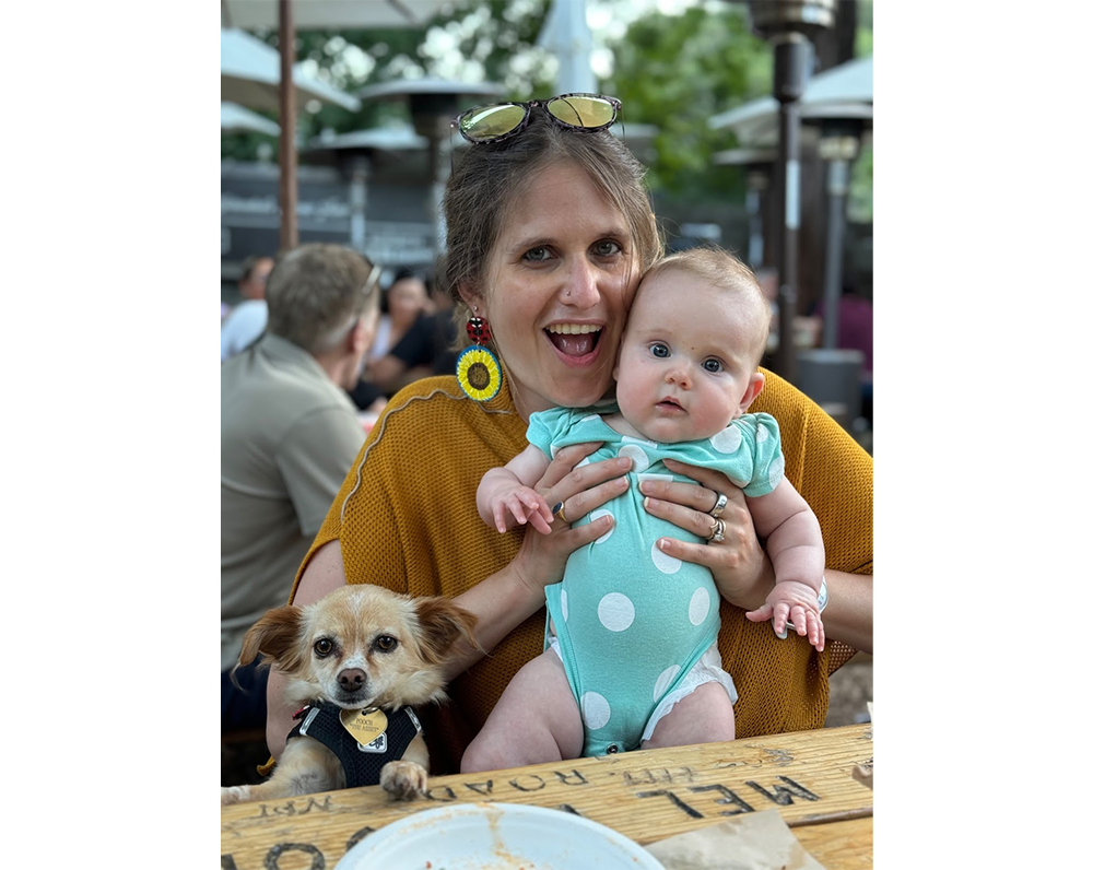Kirsten holding baby