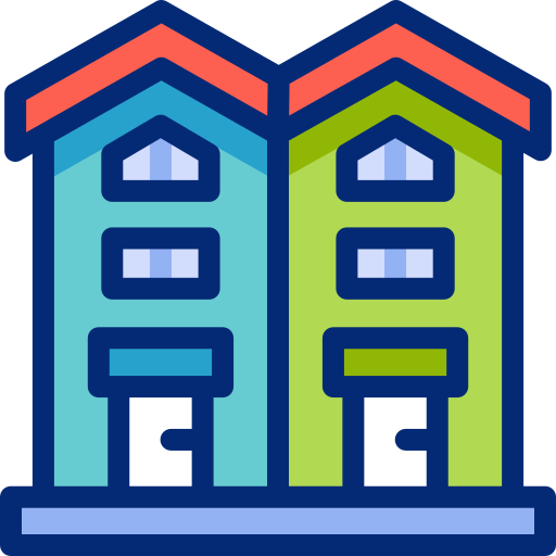 graphic two houses side by side